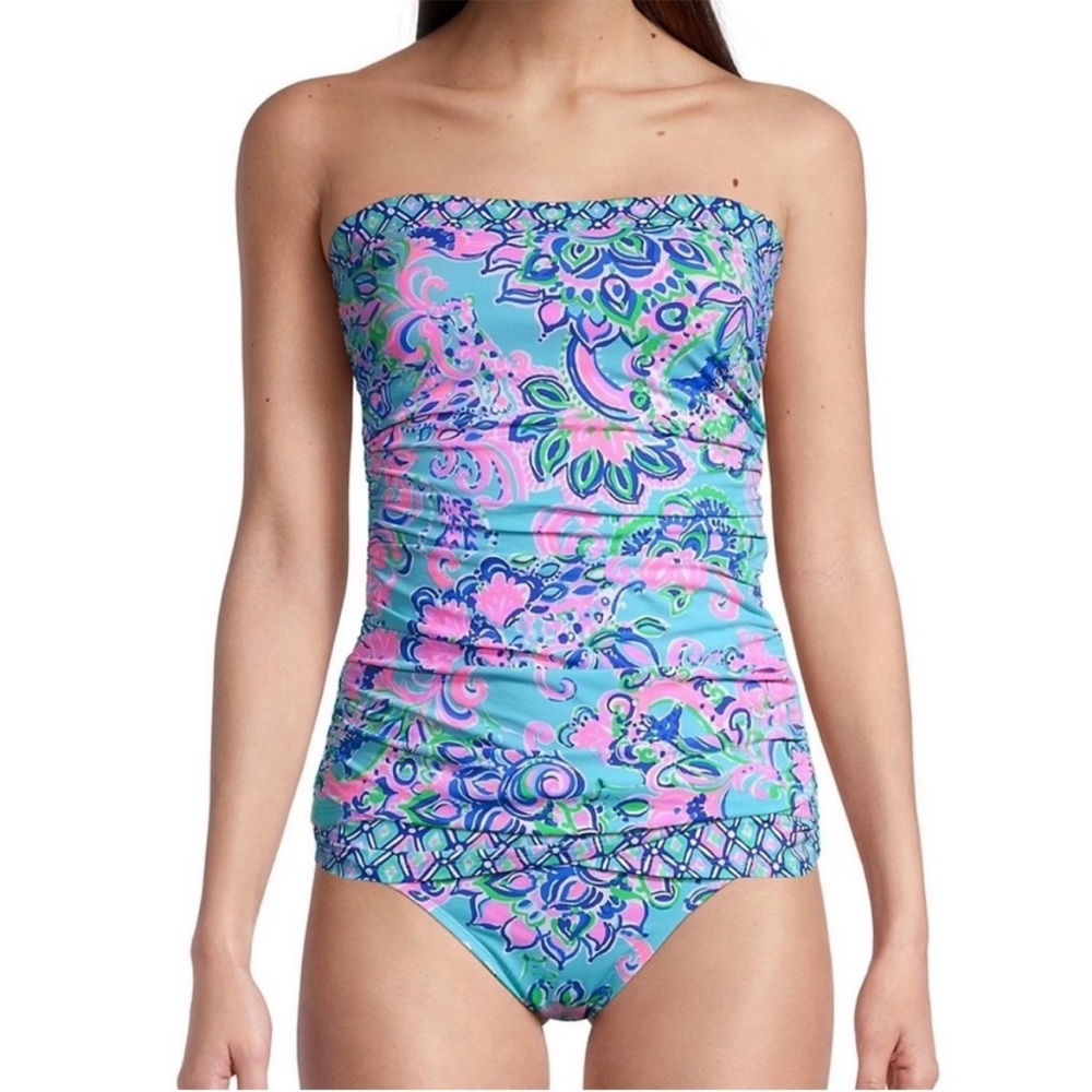 {Lilly Pulitzer} Justina Strapless Tankini Top & Bottom Swimsuit - Womens 8 / 10